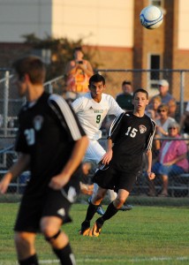 Fernando Camargo of Wawasee uncorks a shot against Huntington North.