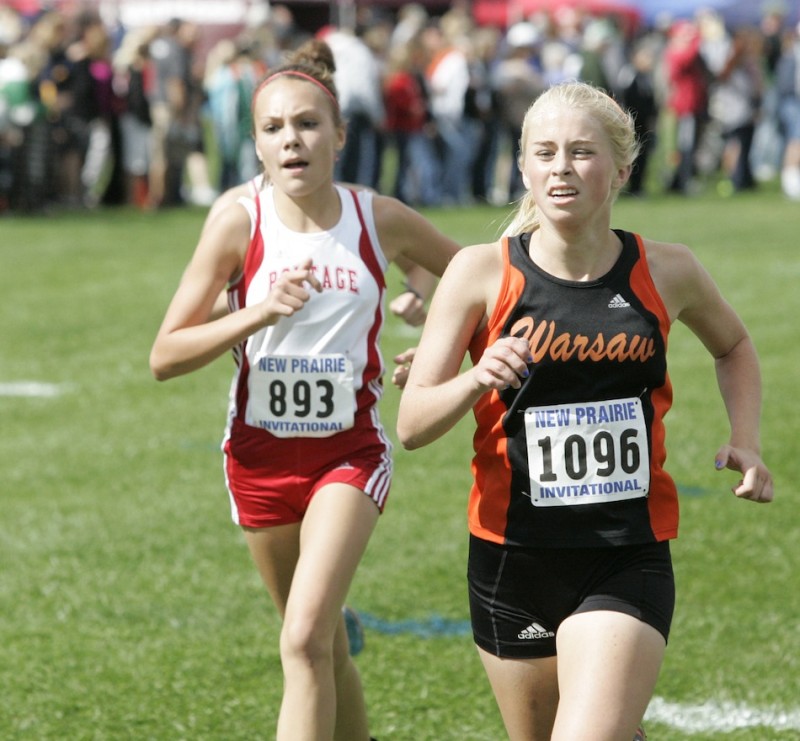 Brooke Rhodes of Warsaw had a personal-best performance Saturday in the New Prairie Invitational with a time of 20:21.