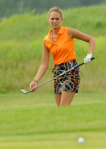 Junior Kristen Watson will try and help her Warsaw team will a third straight golf sectional title this Saturday at Stonehenge (File photos by Mike Deak)