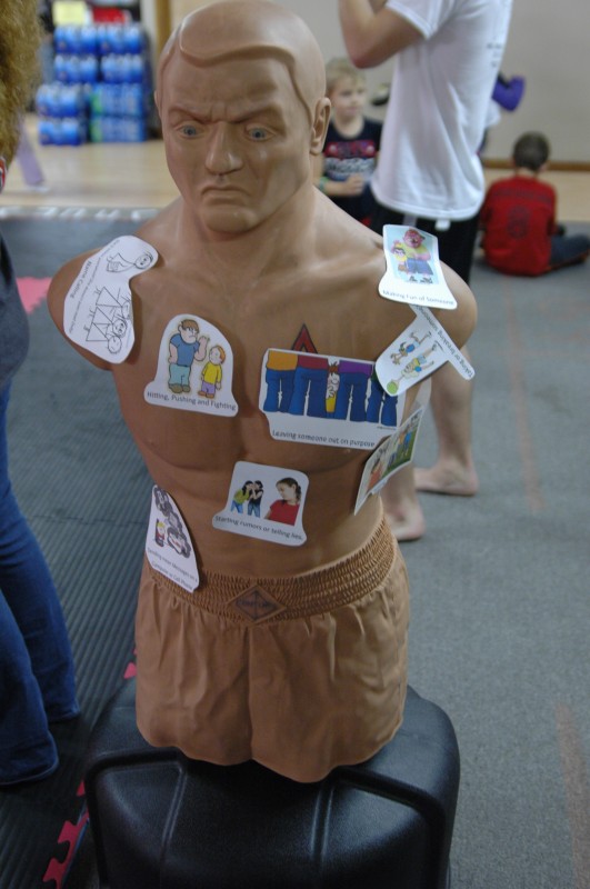 Bully Bob, seen here, was one of the props to help educate young people about bullying.