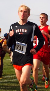 Owen Glogovsky helped his Warsaw squad place second Saturday in the semi state.