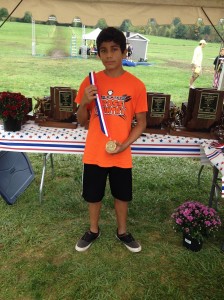 Eduardo Calderon, an 8th grader at Lakeview Middle School in Warsaw, was a champion Saturday (Photos provided by Matt Campbell) 