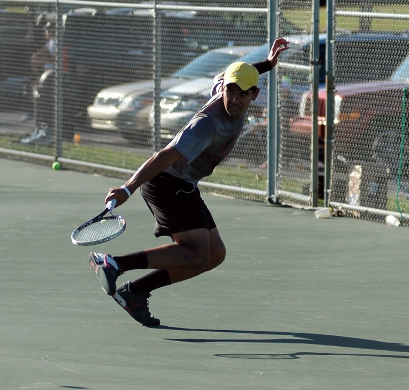 Jose Marval helped the Grace College men's tennis team blank St. Francis 9-0 Tuesday in the opening round of the Crossroads League Tournament (Photo provided by Grace College Sports Information Department)