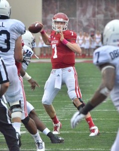 Nate Sudfeld threw for 111 yards in Saturday's win over Indiana State. (File photo by Nick Goralczyk)