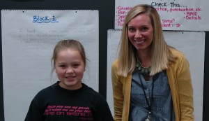 Nyla White, left and Cheryl Van Laeken started the Pay It Forward Challenge at Milford School.