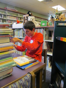 Wawasee High School Professional Career Intern Troy Carolus has completed his first trimester internship with the North Webster Community Public Library where he assisted in the Youth Services Department for two hours each school day. (Photo provided)