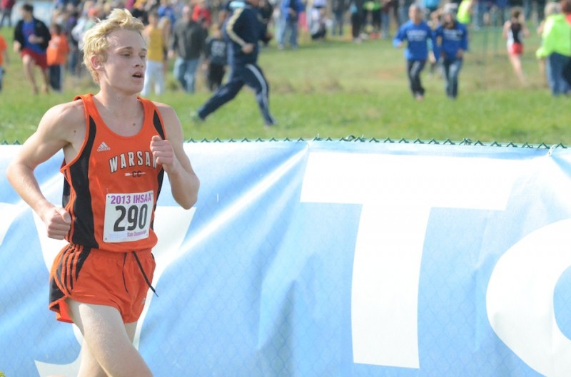 Sophomore Owen Glogovsky was the No. 2 runner for Warsaw at the State Finals Saturday.