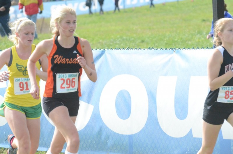 Sophomore Brooke Rhodes was second for Warsaw at State on Saturday.
