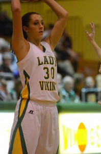 Valley's Caylie Teel looks for a teammate. Teel scored 10 points in the win.