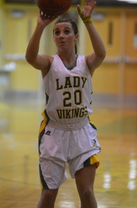 Tippecanoe Valley senior Cara Hoffman eyes a free throw Friday night. The stellar guard had 12 points in a 57-50 home win over Warsaw (Photos by Scott Davidson)