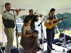 The group Soltre will give a free Celtic Music Performance during the FOL Book Sale at 11 a.m. Saturday, Dec. 7, in the North Webster Community Center Banquet Hall. North Webster native Sean Ellsworth-Hoffman (standing center) performs in the group. (Photo provided)