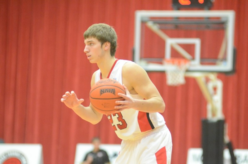 Caleb Featherston surveys the floor for the Lancers.