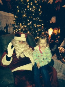 Lilli with Santa in Silver Lake. (Photo provided)