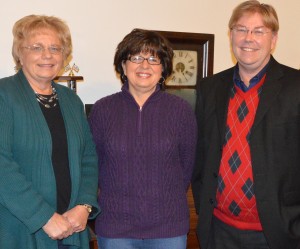 Jane Hunsberger, center, was elected as the new Jefferson Township Advisory Board member. She will fill the remaining term of John Beer who resigned Dec. 6. Shown on the left is Beth Krull, township trustee and on the right is Randy Girod, county Republican chairman. (Photo by Deb Patterson)