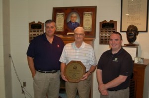 (From left) Ken Locke, Jack Anglin and Robyn Palmer, Rotary Club President. (Photo provided)