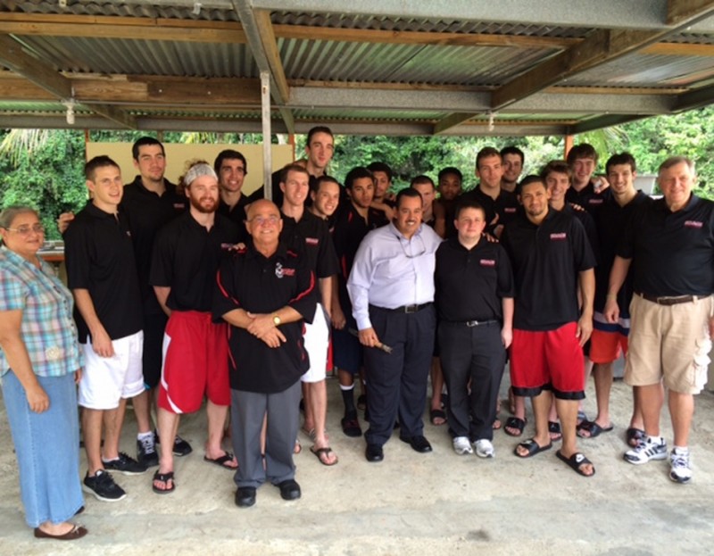 The Grace College men's basketball team went 2-1 this past week on a trip to Puerto Rico. The Lancers, who return to action with a home game on Dec. 31, are shown above with Javier Carrasquillo, the Mayor of Cidra (Photo provided)