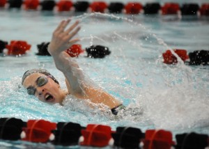 Paige Miller of Wawasee rolled to huge wins in the 200 and 500 freestyles.