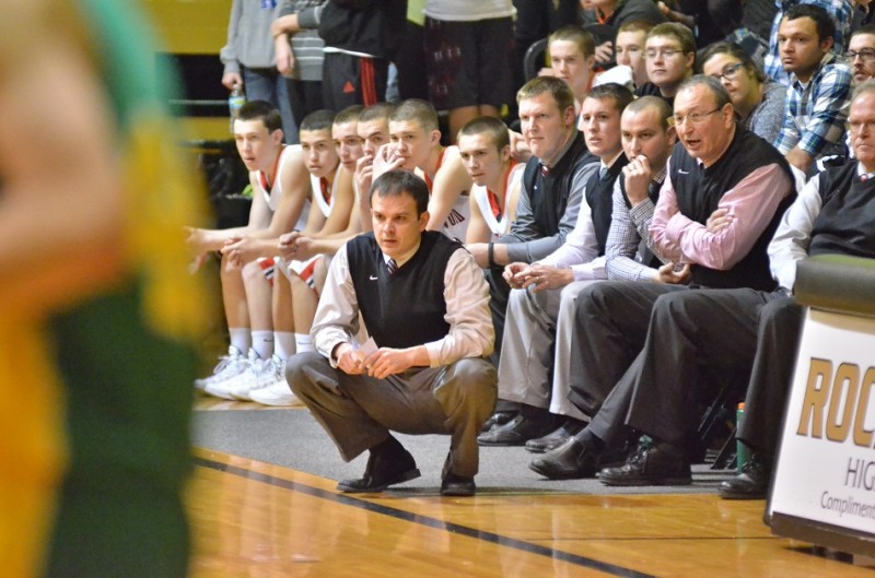 Head coach Aaron Wolfe and the NorthWood bench watch patiently as the Panthers get back on defense. (Photos by Nick Goralczyk)