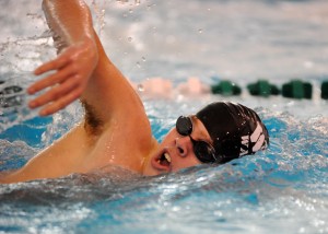 Wawasee's Danny Allen competes in the 200-yard freestyle against Northridge.