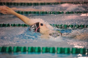 Wawasee's Madison McBride comes home for a key runner-up finish in the backstroke against Goshen.