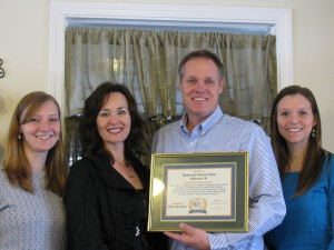 Pictured from left are Sarah Smith, client and caregiver relations; Karen Kauffman, community liaison; Curt Hermann, owner and administrator; and Katie Fawley, financial officer. (Photo provided)