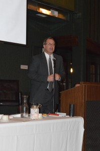 Charlie Adams, former sportscaster, provided humor and inspiration during the SWCD’s annual meeting Tuesday. Adams is a motivational and inspirational speaker