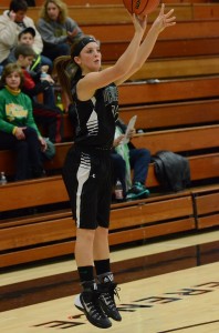 Elizabeth Jackson sinks her first shot from behind the arc on Wednesday night. (Photos by Nick Goralczyk) 