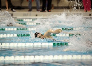 Warsaw freshman Brenna Morgan won the 50 and 100 freestyles at both the Northern Lakes Conference championships and the Warsaw Sectional.