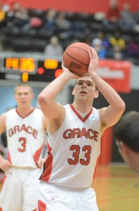 Senior Greg Miller eyes a free throw for the Lancers. Miller hit 6-7 from the stripe Wednesday night.