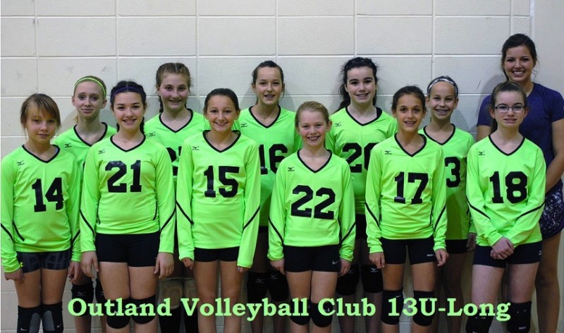 The Outland Volleyball Club 13U team, coached by Madison Long, had a very successful winter season (Photo provided)