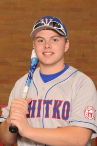 Head coach Erik Hisner can breathe a little easier knowing the solid wall that is Wildcat senior Seth Patrick will be sitting behind home plate for Whitko in 2014. Patrick allowed just seven passed balls in 2013. (Photo provided)