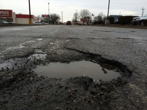 Maybe we should just blame the potholes.