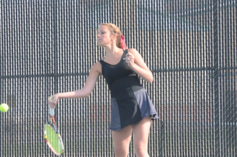 Senior Sarah Boyle claimed a win at No. 1 singles for the Tigers Thursday.