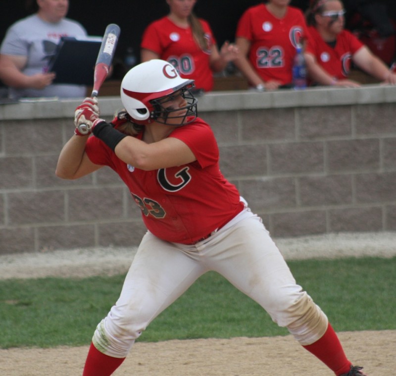 Olivia Winget prepares to hit for Grace Monday versus Bethel (Photo provided by Grace College Sports Information Department)