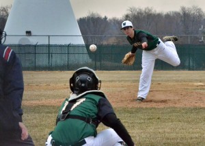 Andrew Milligan delivers a pitch for the Warriors. (Photos by Nick Goralczyk)