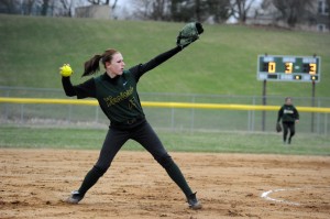 Wawasee pitcher Amber Lemberg fields a ground ball against Fairfield.