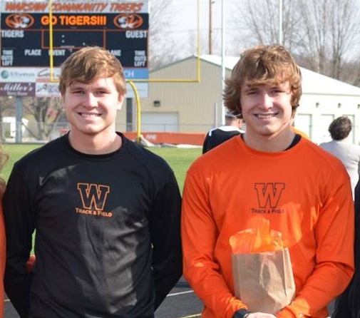 Senior twins Chad and Ryan Goon will try to help Warsaw win another boys track regional championship Thursday night (Photos provided by Mitchell Goon)