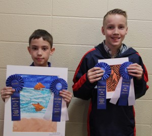 Pictured are Braden Borkholder, left and Aiden McClane who won best of show awards. (Photo provided)