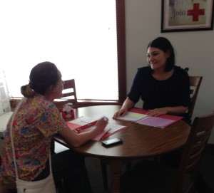 Tiffaney Chin, Disaster Program Manager and Mary Hoffer, Red Cross volunteer. (Photo provided)
