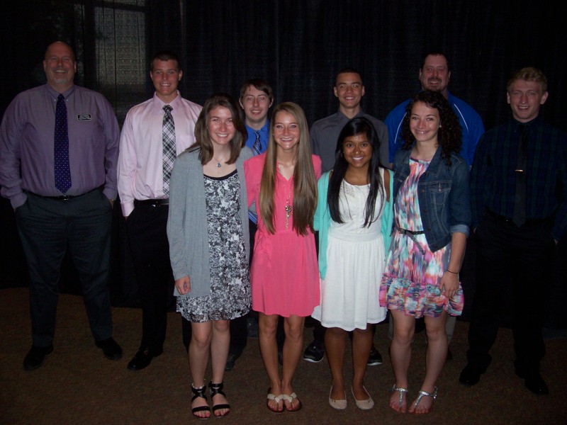 Pictured, left to right in the front row, are: Whitney Haneline, Tenaya Shull, Mila Smalley and Katie Gunter. Pictured in the back row, left to right, are: Jon Hutton, Jordan Fraser, Trevor Franklin, Deonte’e Smith, Kris Walker and Brandon Murphy. (Photo provided)