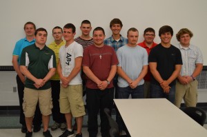 Junior students involved in the building trades program of the Wawasee Area Career and Technical Cooperative include, in front from left, Nathan Katzer, Zachary Cockrill, Andrew Zartman, Michael Turner and Maclain Herr. In the back row are Kyle Smiley, Timothy Cramer, Nathan Horn, Bailey Hershberger, Leonard Kline and Dominik Sanderson. Not present for the photo were Jorge Castro and Andrew Nicolai.