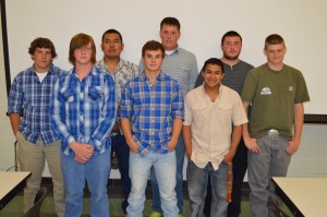 Senior students involved in the building trades program of the Wawasee Area Career and Technical Cooperative include, in front from left, Derek Charles, Brandin McCulloch and Brandon Rocha. In the back row are Nathan Hare, Rodrigo Hernandez, Jamison Bolt, Dylan Steele and Terrance Farmer.