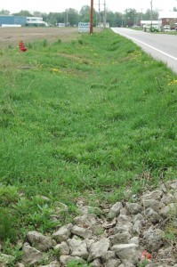 The view from the north along the east side of Old SR 15 shows part of the ditch scheduled for significant maintenance and repair in the coming weeks.