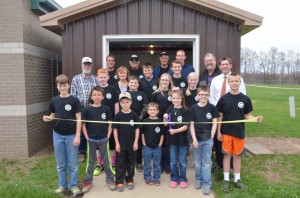 Front: Keegan Tom, Simon Miller, Toby Harges, Zachary Mehlberg, Addison Mehlberg, Drake Chilafoe and Thad Harges.  Second row: Thomas Coulter, Cade Williams, Kelsey Nethercutt, Madison Johnson and Mr. Lee Snider,  principal.  Third row: Eileen Ransbottom, Alex Ransbottom, Mason Johnson, Ivory Snipes of Echoes of the Past, Dave Mehlberg, Dan Ransbottom and Adam Heckaman, president of Echoes of the Past.  Not pictured: Steve Reed. 
