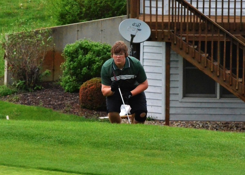 With his grandfather in the hospital, Wawasee's Tristen Atwood played with a heavy heart but shot a 37 to lead the Warriors in beating Warsaw on Tuesday evening. (Photos by Nick Goralczyk)