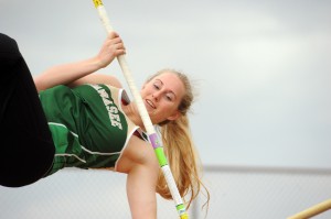 Taylor Busse of Wawasee claimed an event win in the pole vault Tuesday against Elkhart Memorial and Concord. (File photo by Mike Deak)