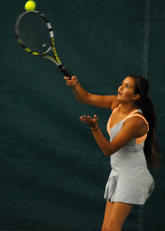 Warsaw freshman Athena Schlitt competes at No. 2 doubles.