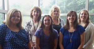 The experienced staff at Healthy Families includes (front, l-r) Lynda Garber, Stacy England and Heather Fairchild (back, l-r) Ann Windle, Laura Cooper and Healthy Families Coordinator Melinda Schwartz. (Photo provided)