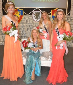 The 2014 Queen of Lakes Court are Alexis Linnemeier, first runner up, Queen of Lakes McKenna D'Arcy, Katlyn Eberley, second runner-up and Jenna Coy, third runner-up. (Photo by Deb Patterson)