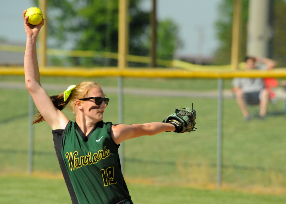 Wawasee hurler Amber Lemberg tossed two shutouts and earned three wins at the Fairfield Softball Sectional. (Photos by Mike Deak)